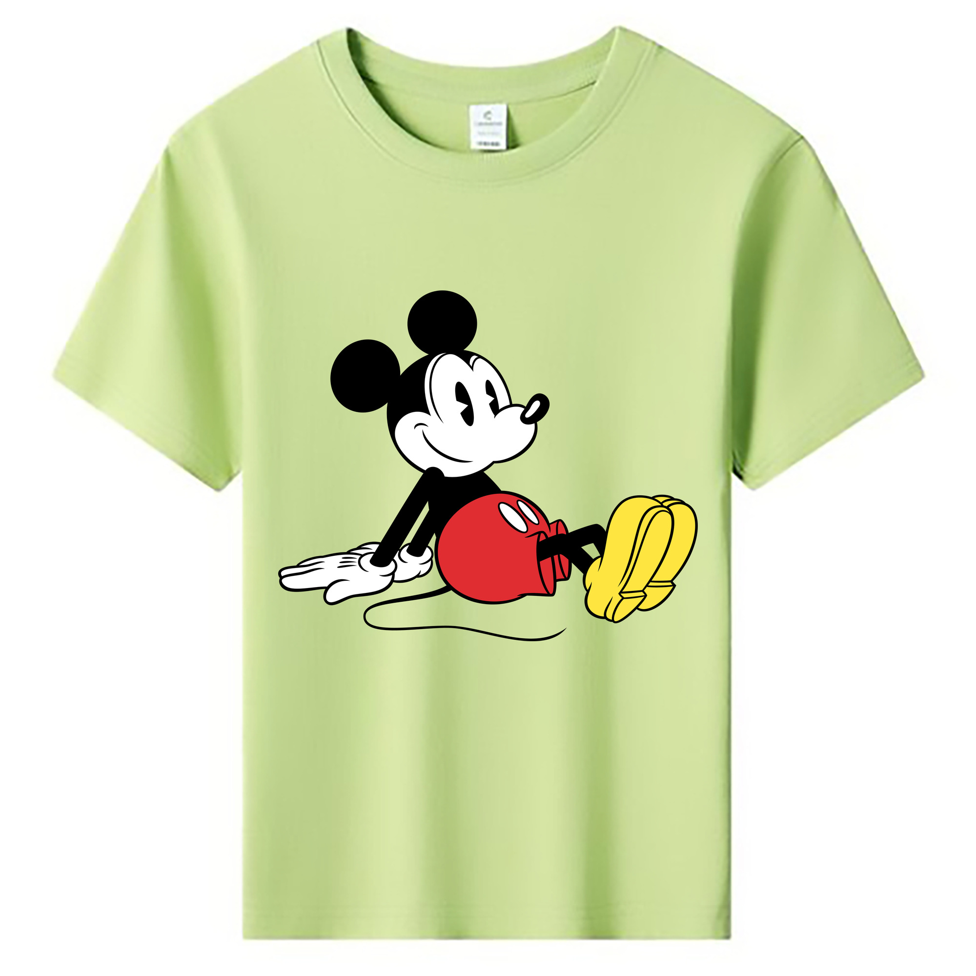 ミッキーマウス Mickey Mouse 綿100％キッズTシャツ（フロントプリント）